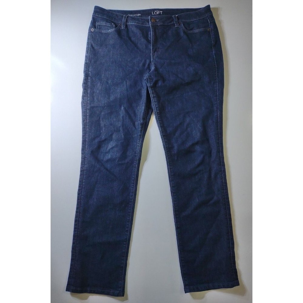 Ann Taylor Loft Modern Straight Blue Jeans Women's Size 32/14